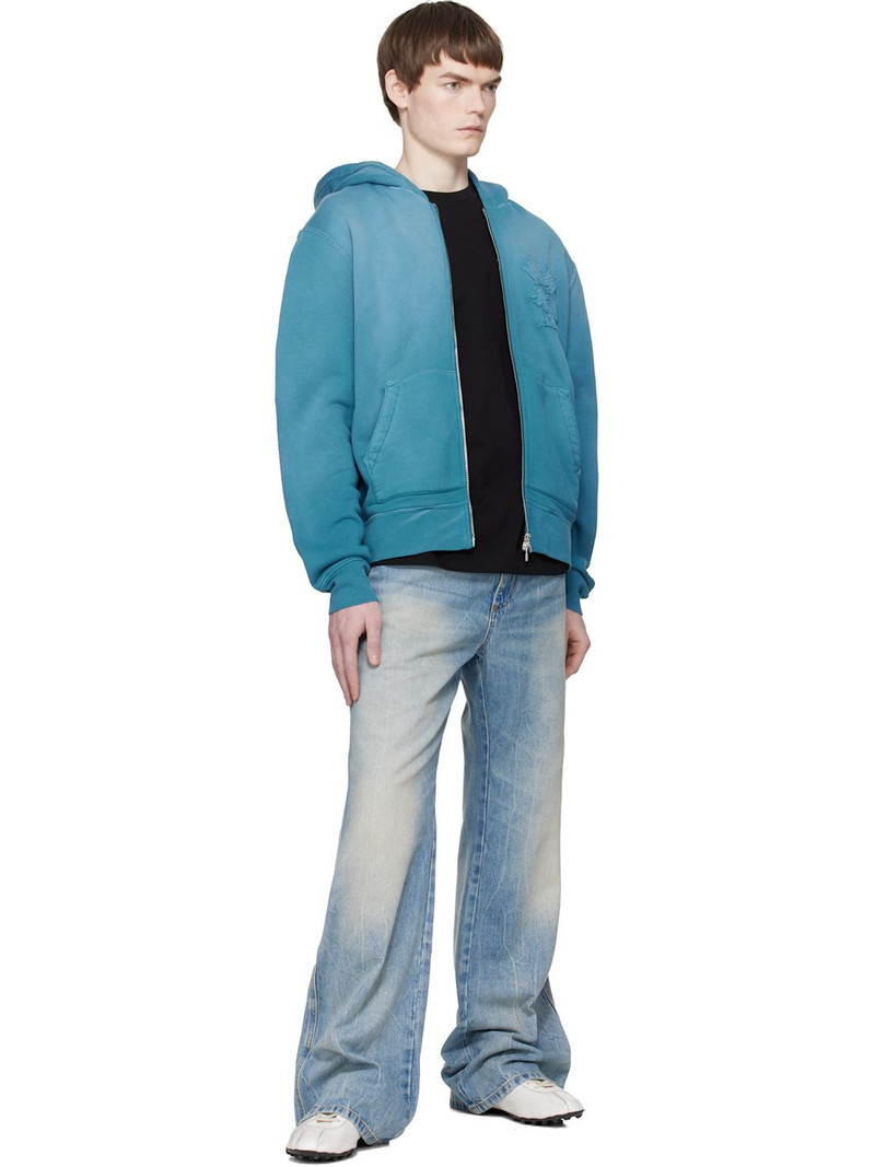 AMIRI Blue MA Quad Zip Hoodie outlook