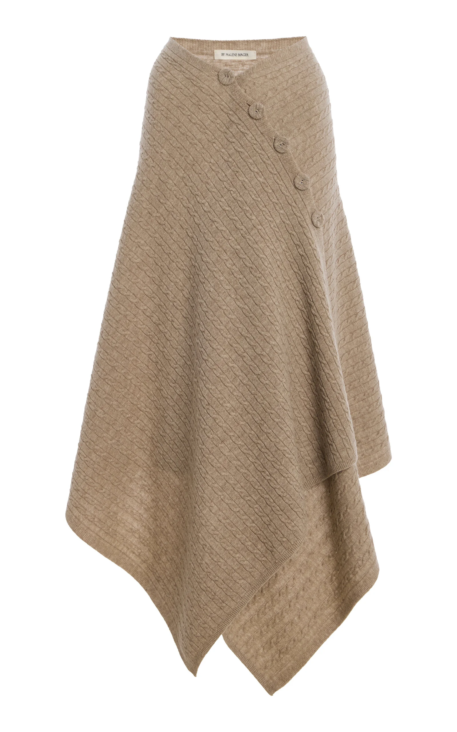 Liza Knit Wool-Cashmere Midi Skirt grey - 1