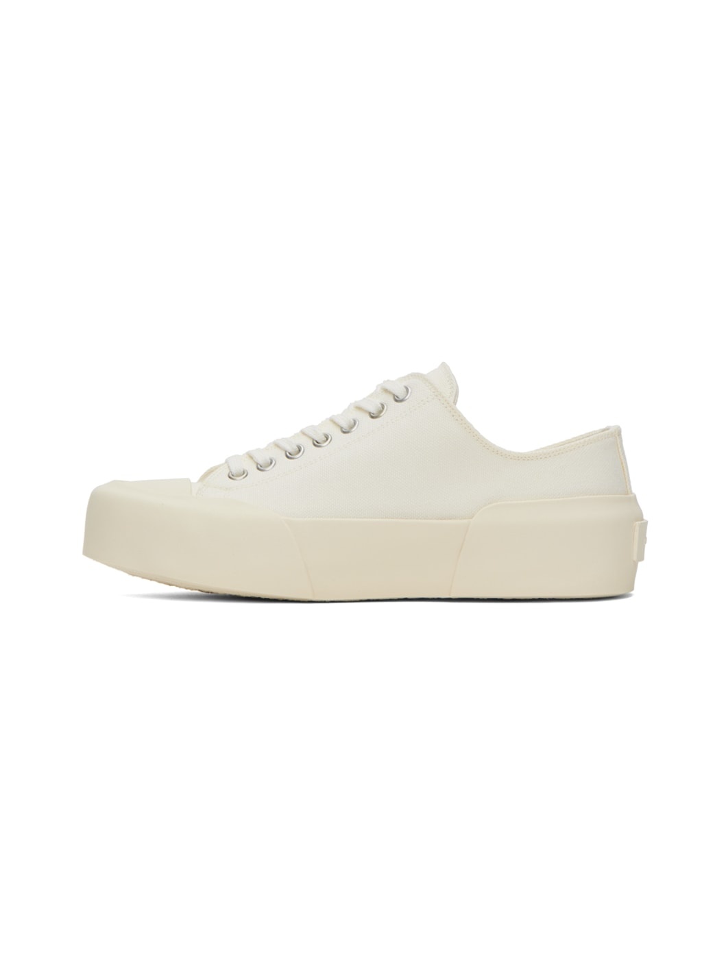 White Embossed Sneakers - 3