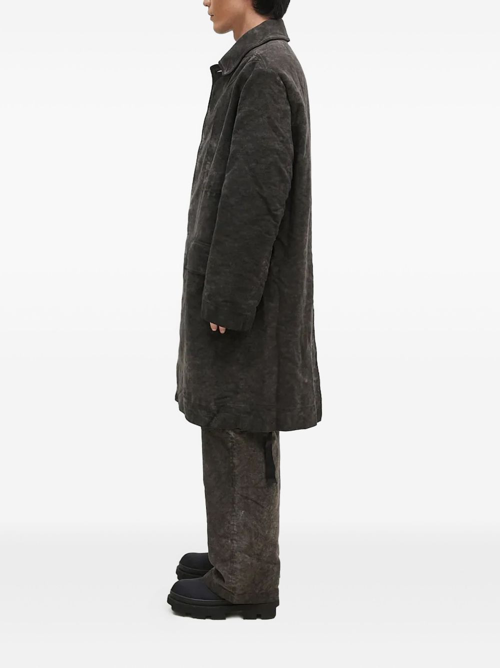 buttoned patch-pocket coat - 2