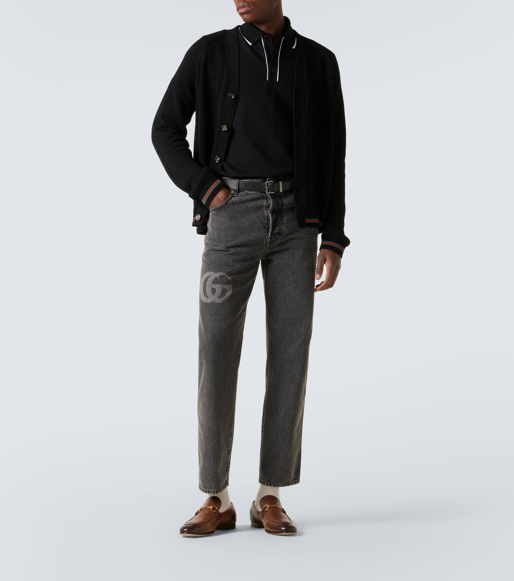 Double G cropped slim jeans - 2