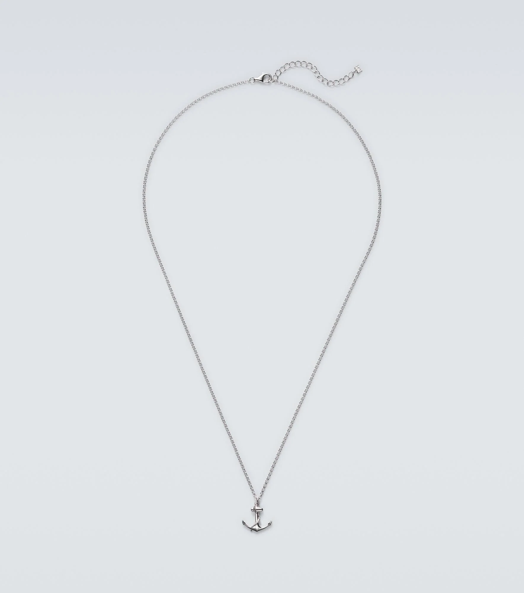 Anchor Lock Small sterling silver chain necklace - 1