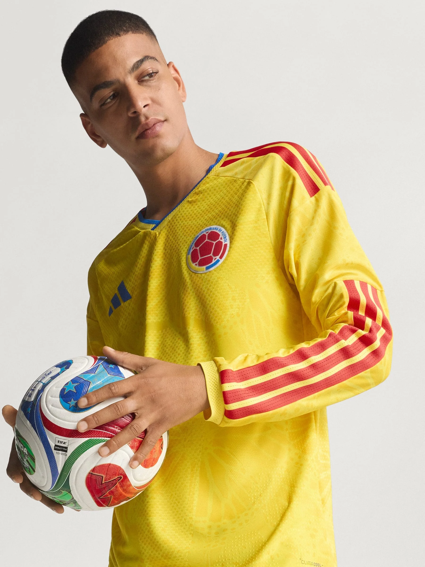 Colombia 26 Home Authentic Long Sleeve Jersey - 1