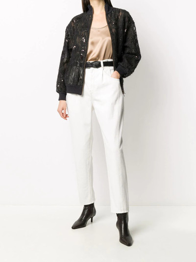 Brunello Cucinelli embroidered bomber jacket outlook