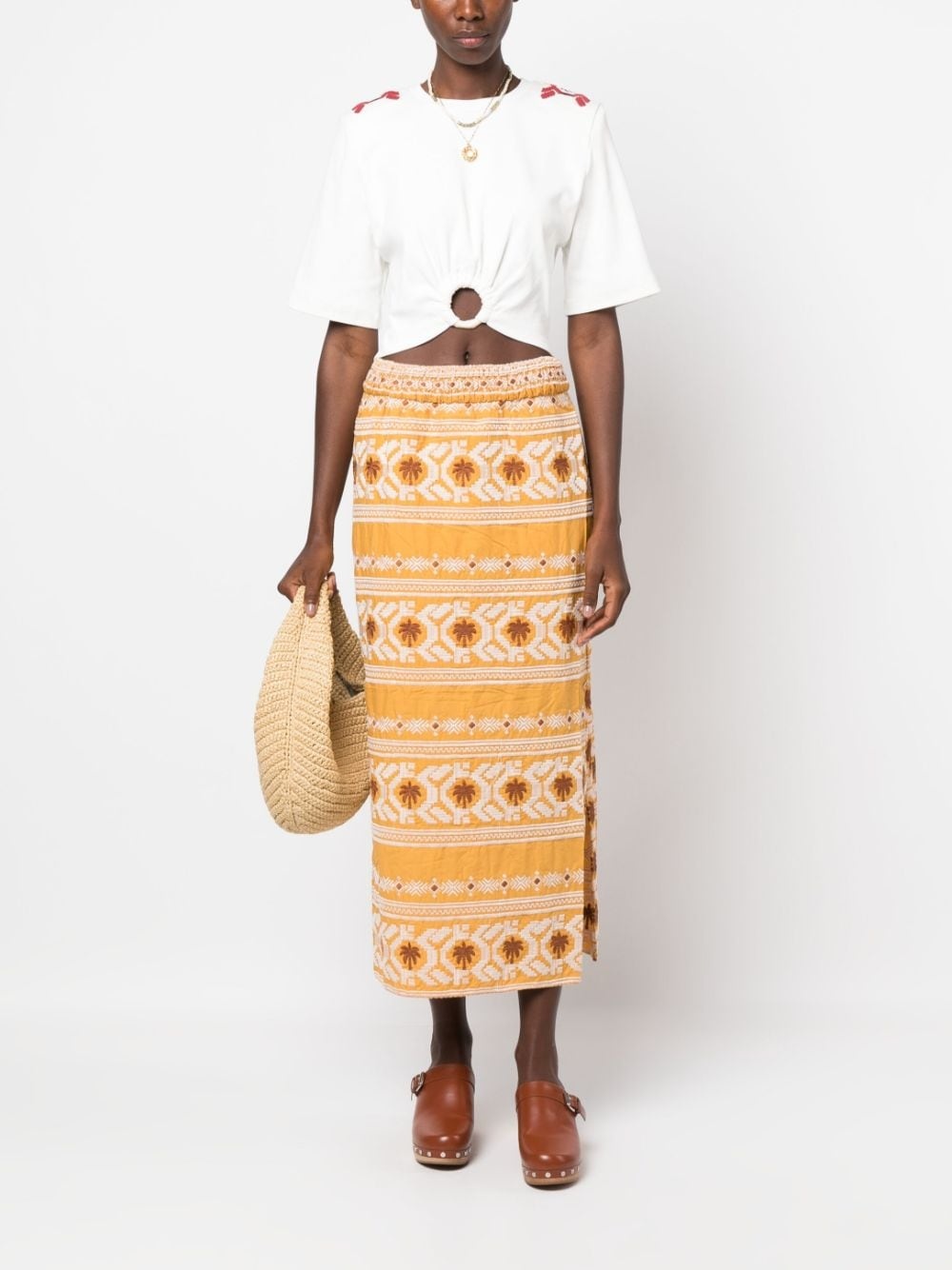 Ensenada embroidered cropped T-shirt - 2