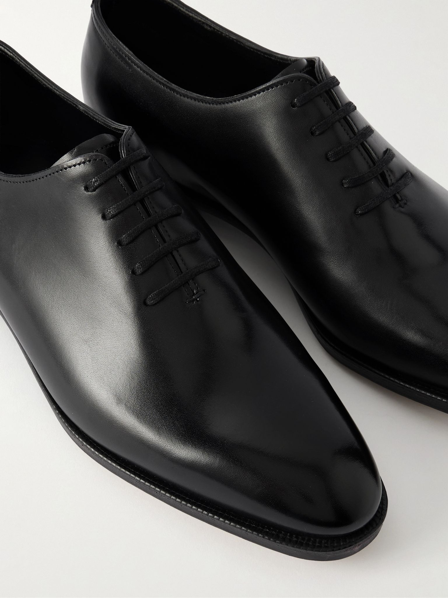 Marldon Whole-Cut Leather Oxford Shoes Black - 5