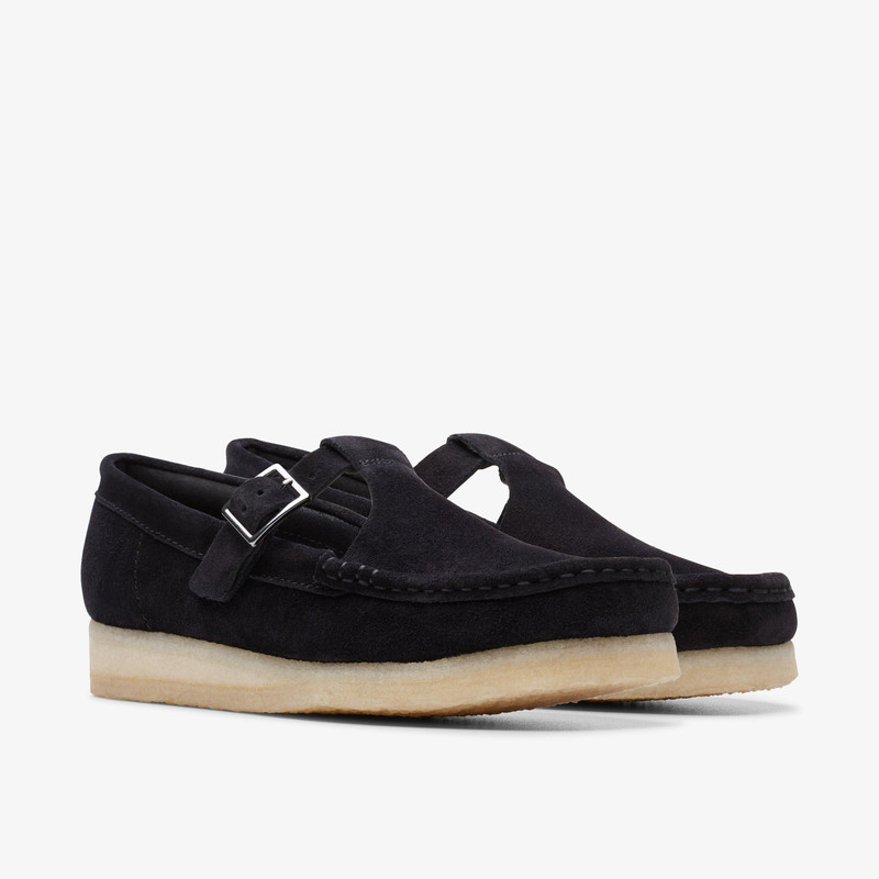 Wallabee T-Bar Black Suede 5