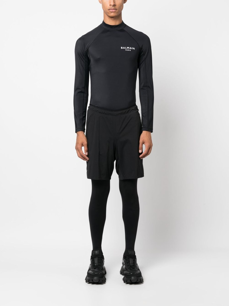 Balmain logo-print long-sleeve T-shirt outlook