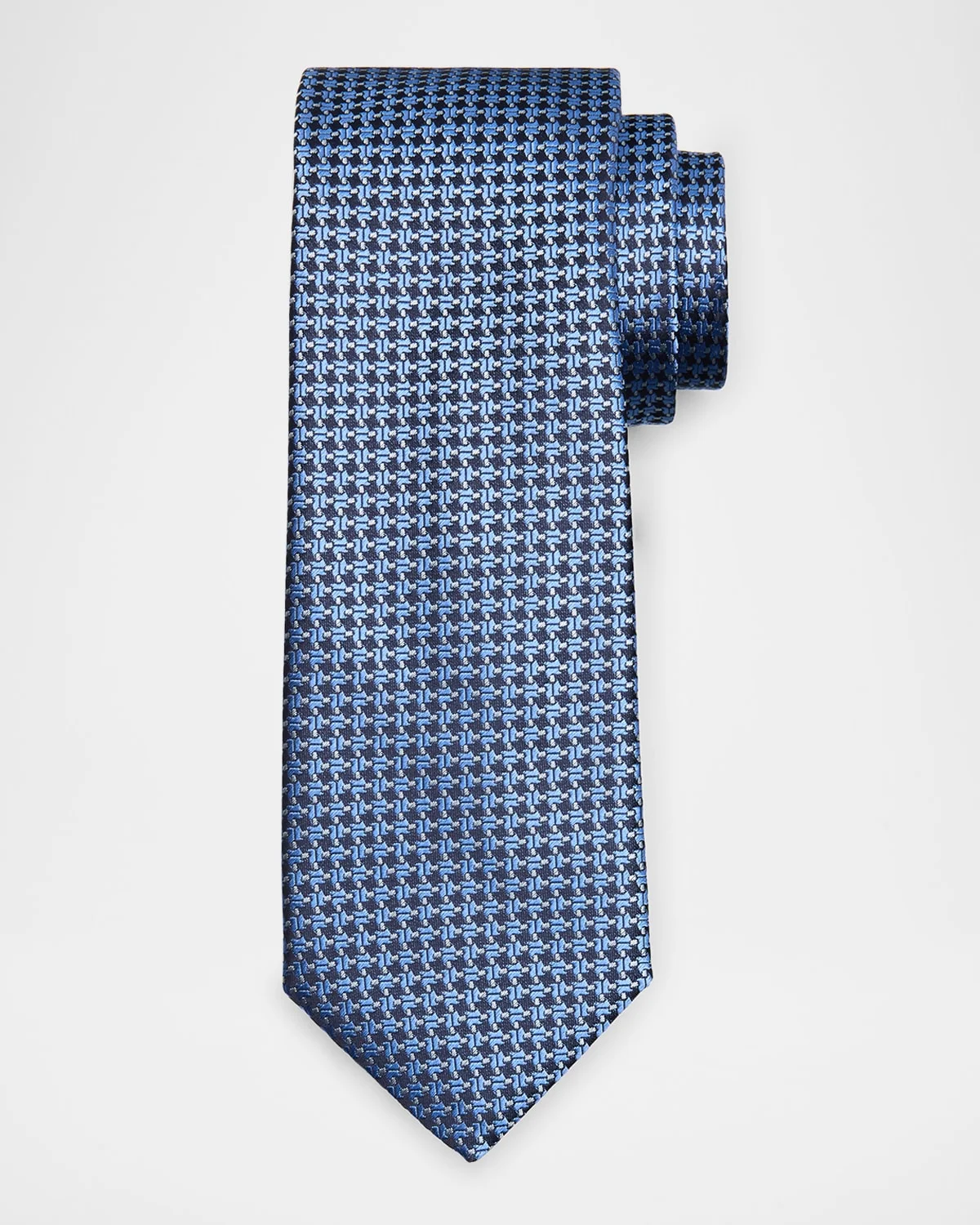 Men's Neat Jacquard Silk Tie - 1