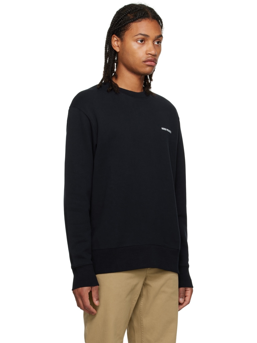 【関税込み】NORSE PROJECTS グリーン Arne スウェットシャツ Norse Projects Men's Arne Chain Stitch Logo Crew Sweat in