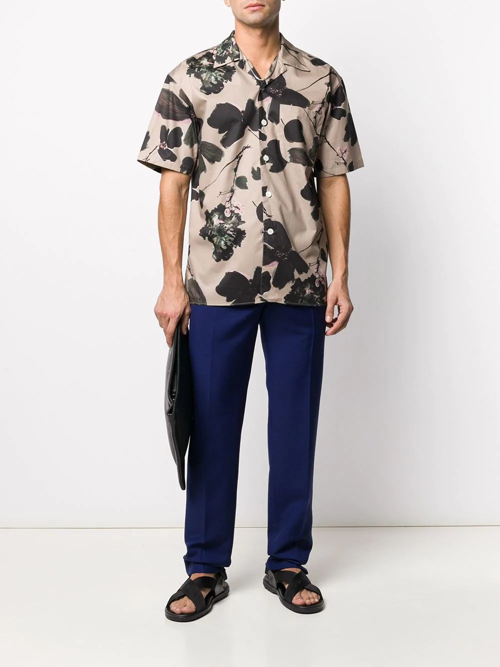 floral print short-sleeve shirt - 2