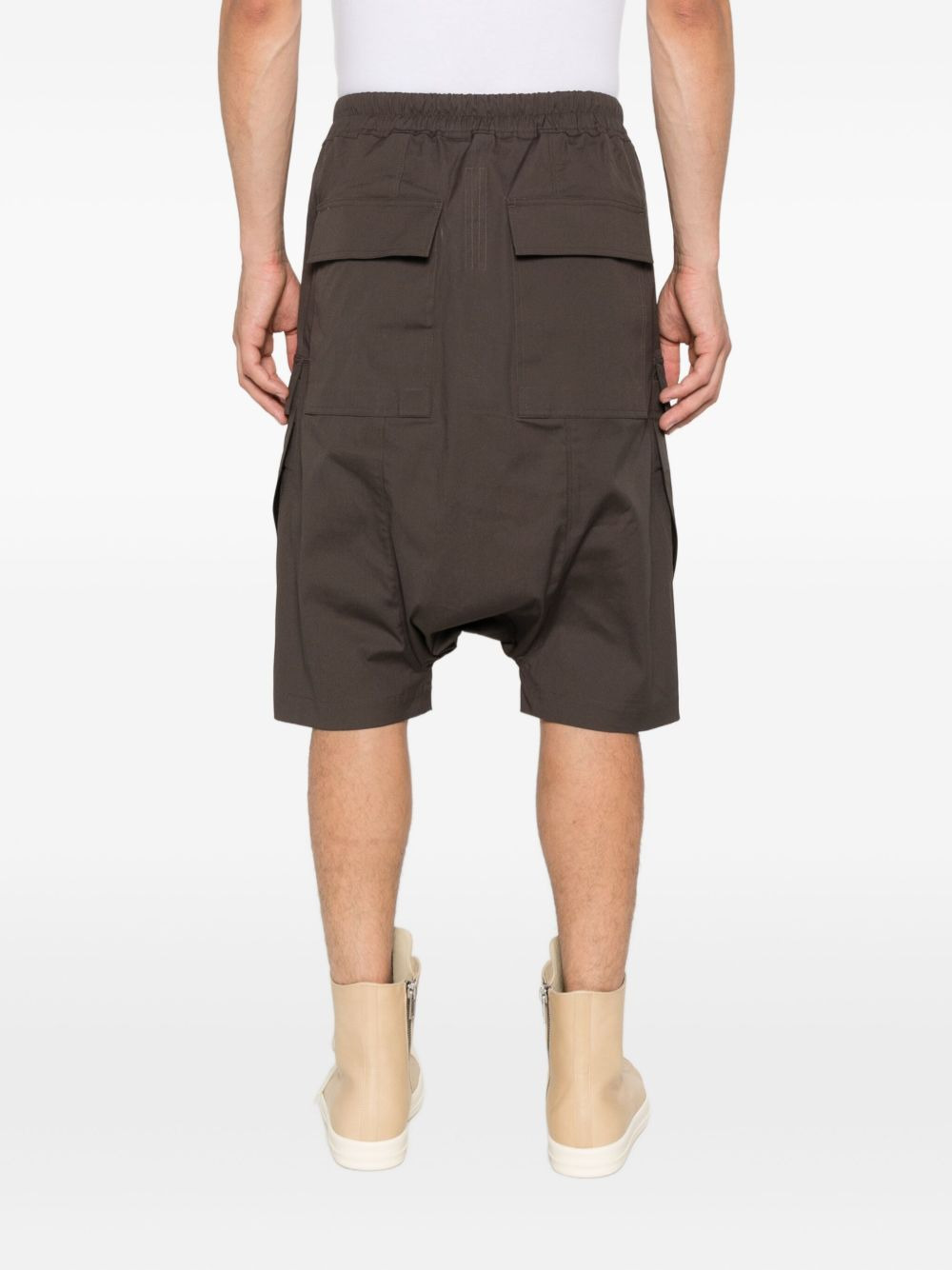 drawstring cargo shorts - 4