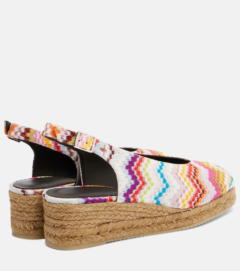 Missoni Joy 30 Zigzag lamé espadrille wedges outlook