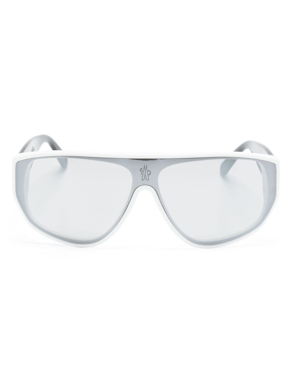 engraved-logo oversize-frame sunglasses - 1