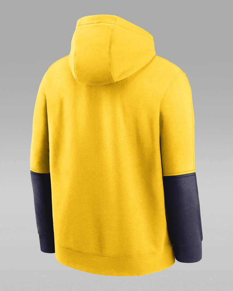 Jordan Michigan Wolverines Sideline Team Issue Club Men's Nike College Pullover Hoodie outlook