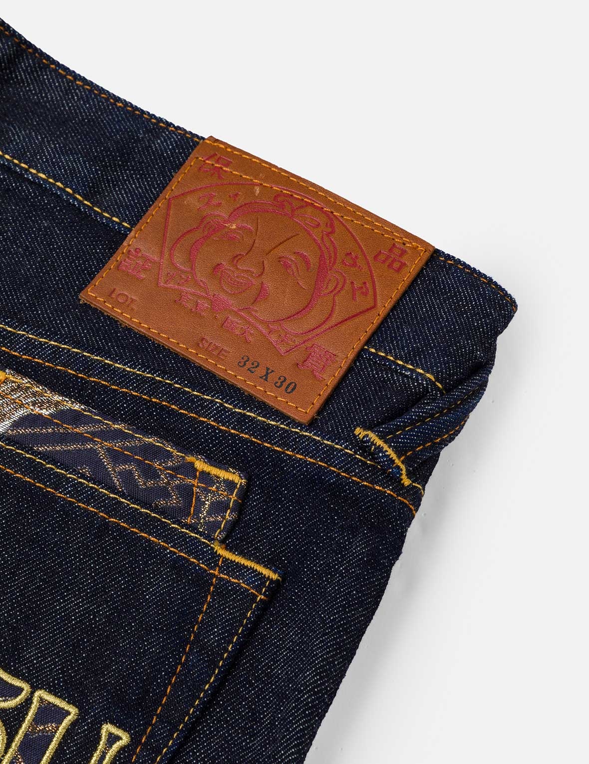 Seagull and Logo Brocade Appliqué Carrot Fit Jeans #2017 - 9