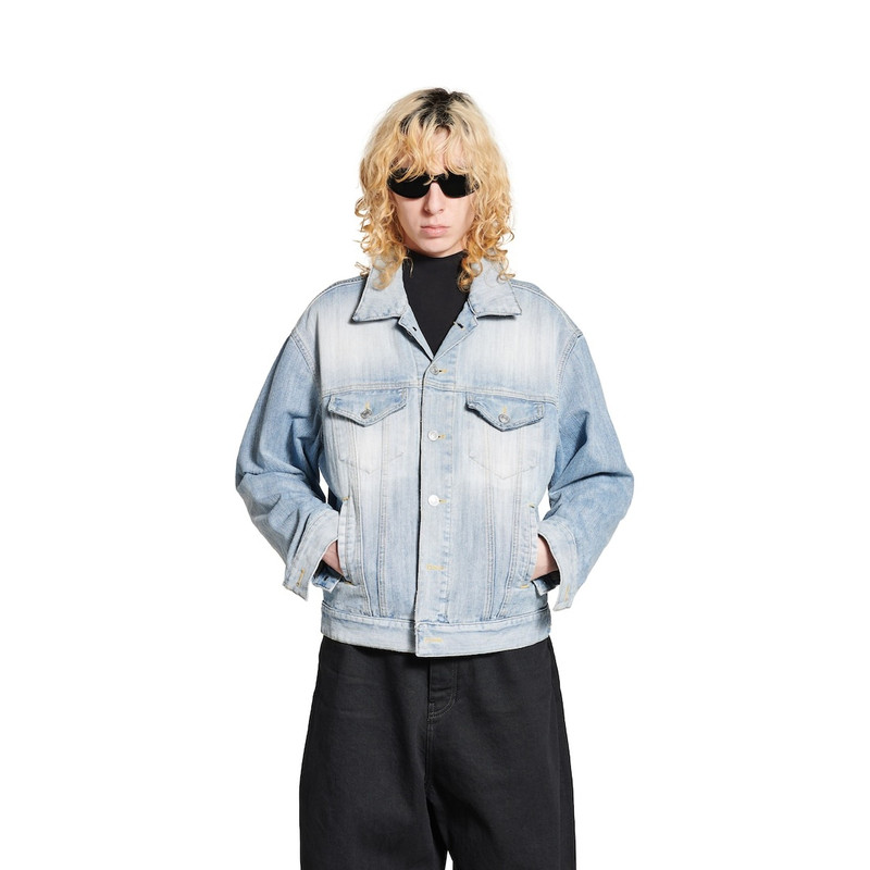 로고 작은 적합 Denim 재킷 5
