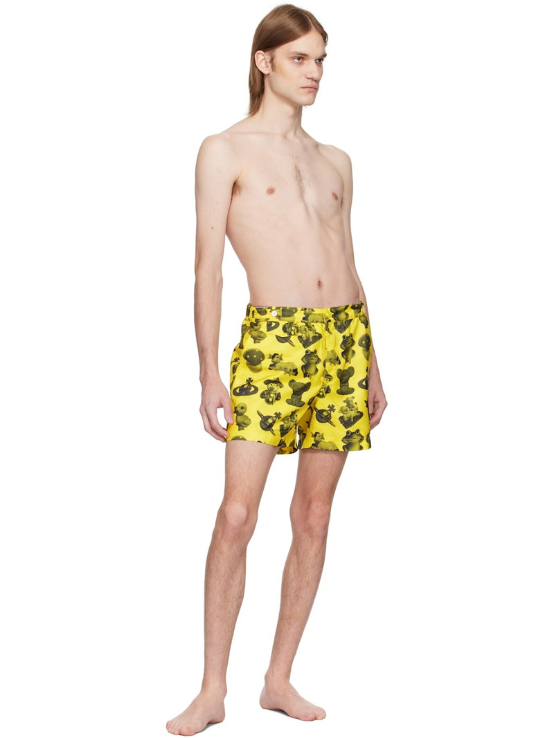 Vivienne Westwood Yellow Figurines Classic Swim Shorts outlook