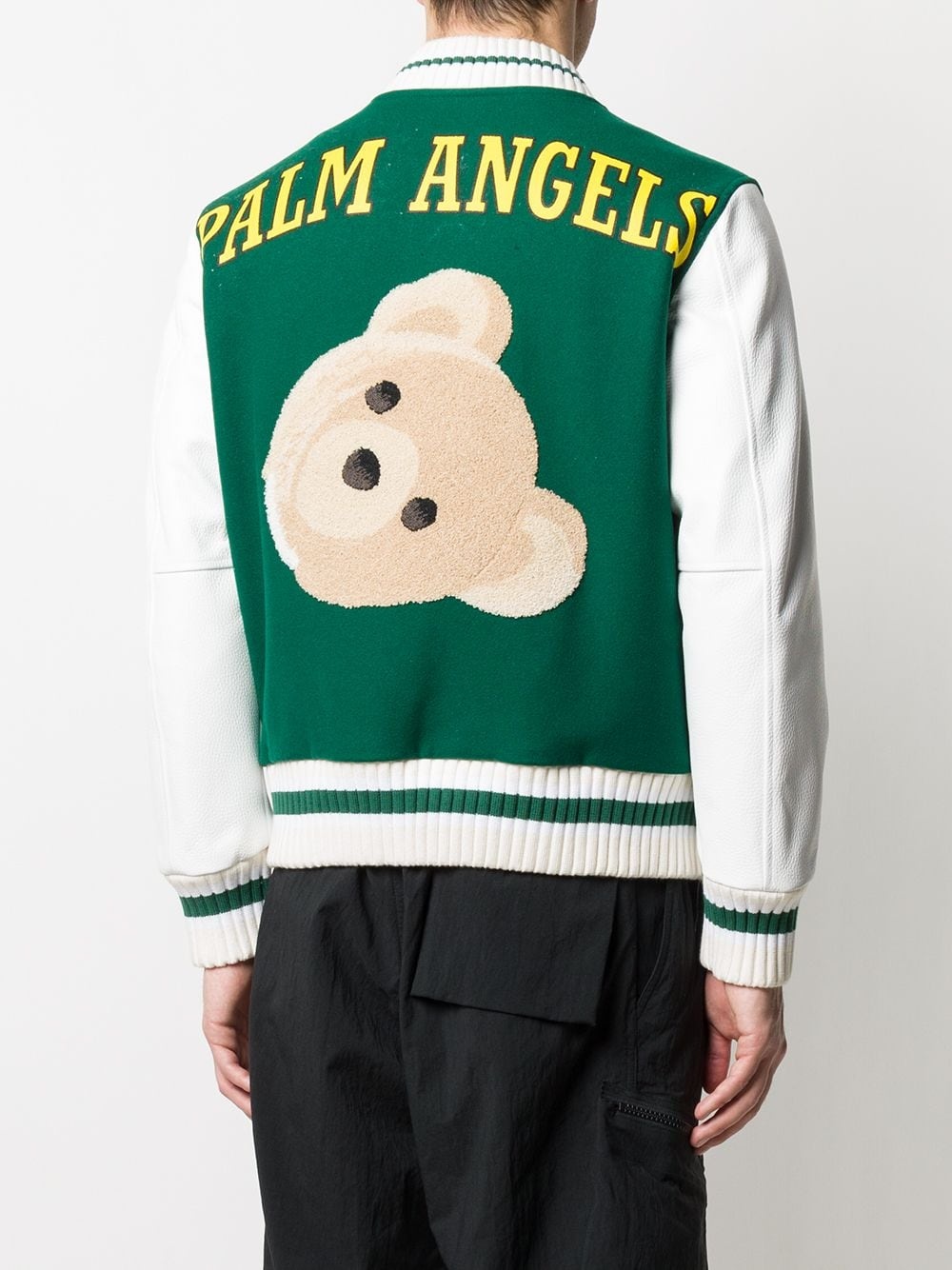 logo patch teddy jacket - 4