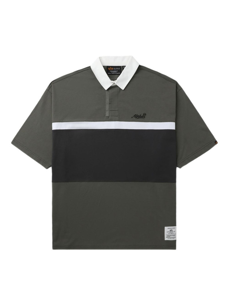 panelled rugby polo shirt 1