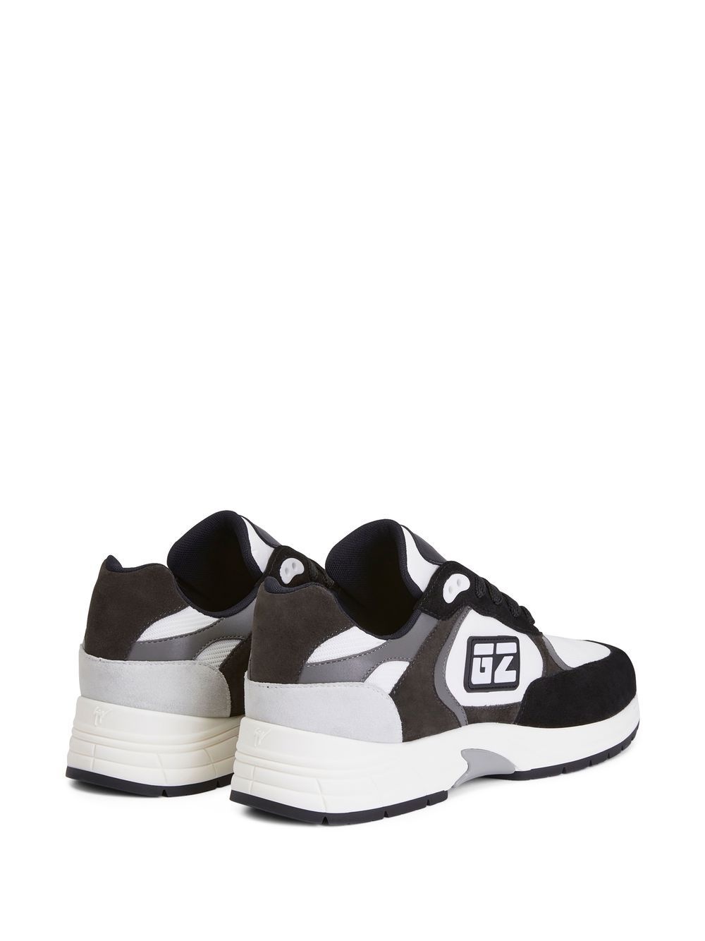 panelled low-top sneakers - 3