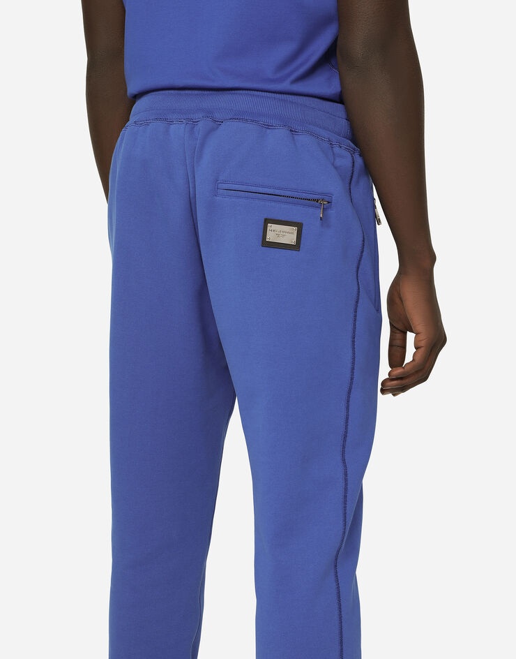 Jersey jogging pants with branded tag - 4