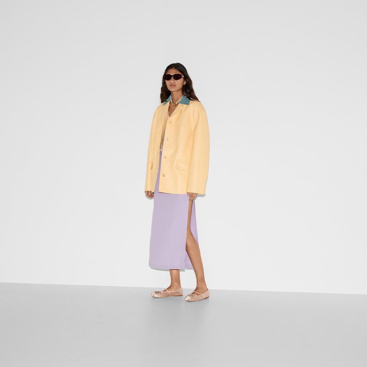 Mid-length acetate blend sable skirt - 6