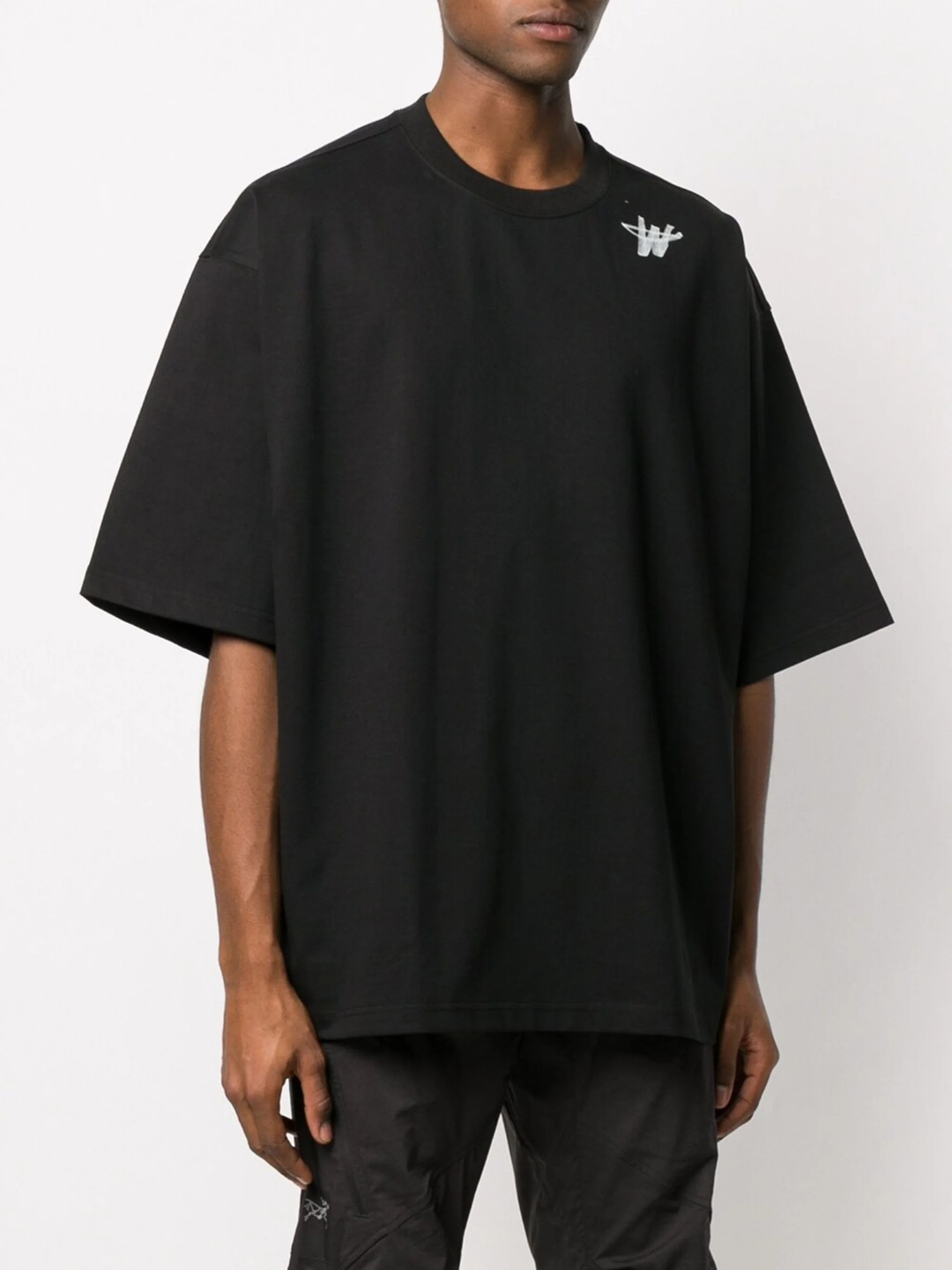 Black Cotton Logo T-Shirt - 4