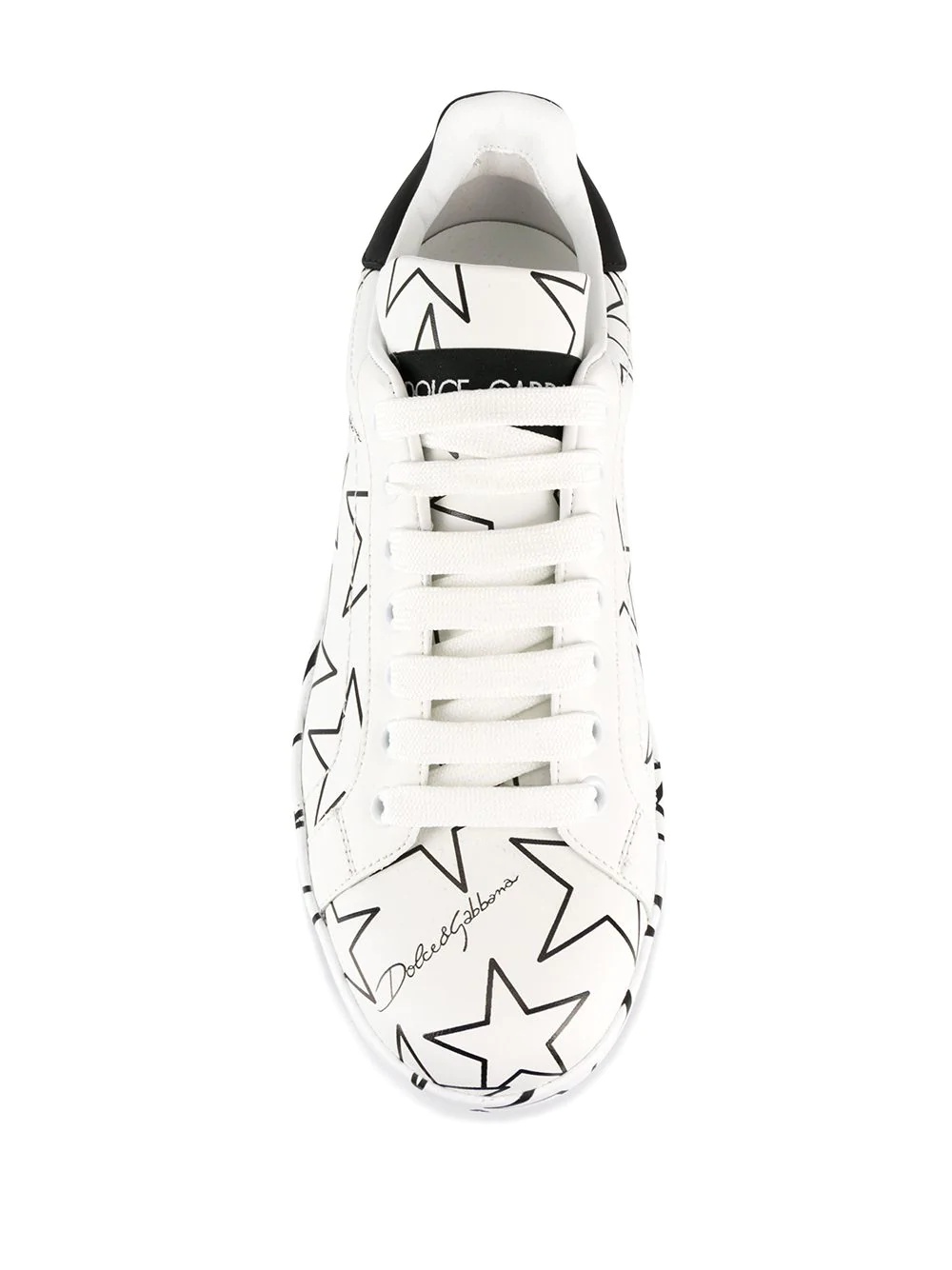 mixed star print Portofino sneakers - 4