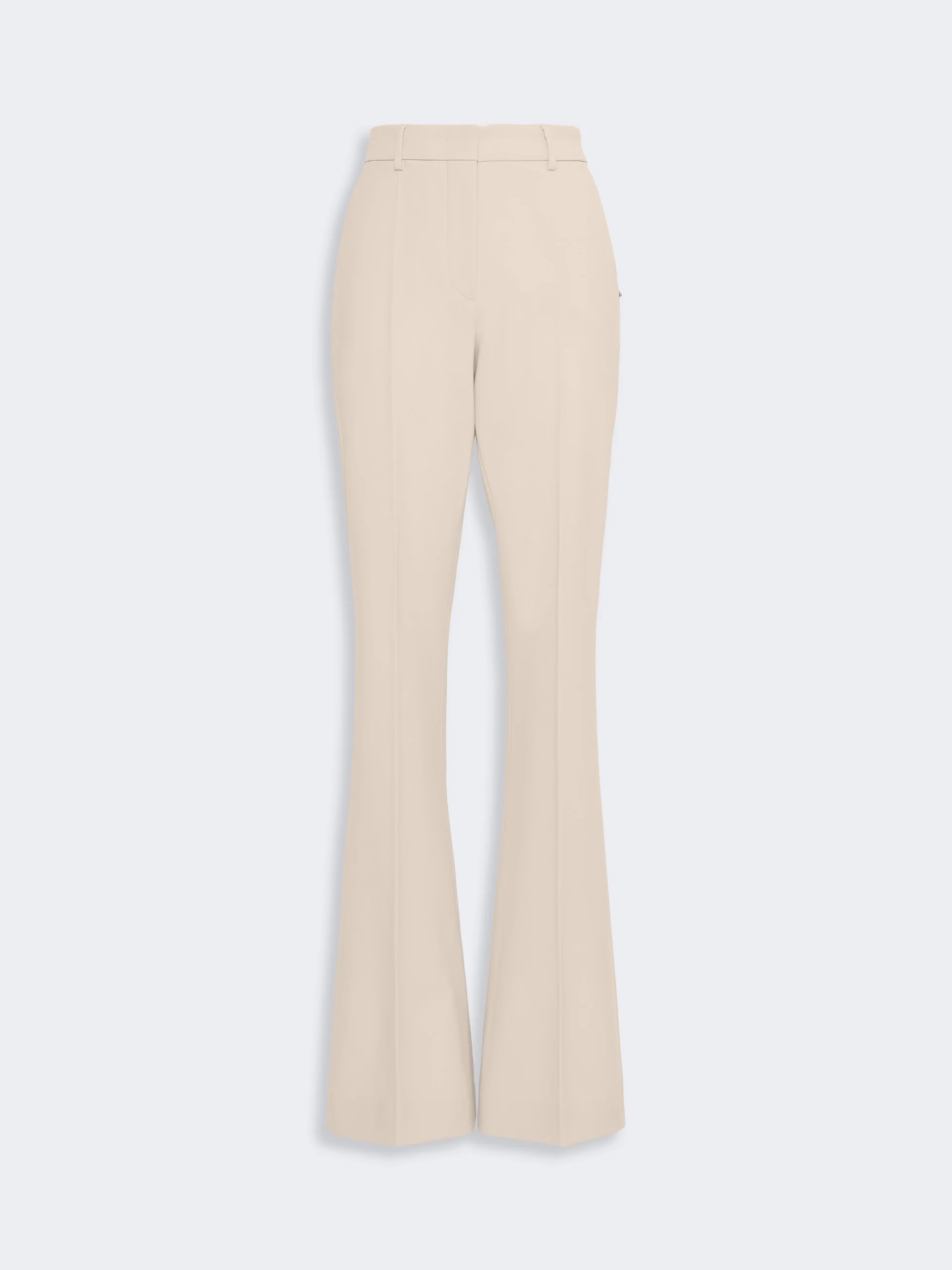 FEBE Flared stretch wool trousers - BEIGE - 1