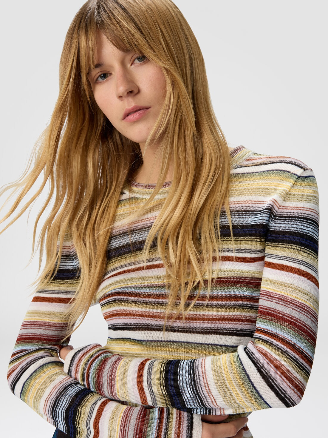 Striped crew neck sweater - 4