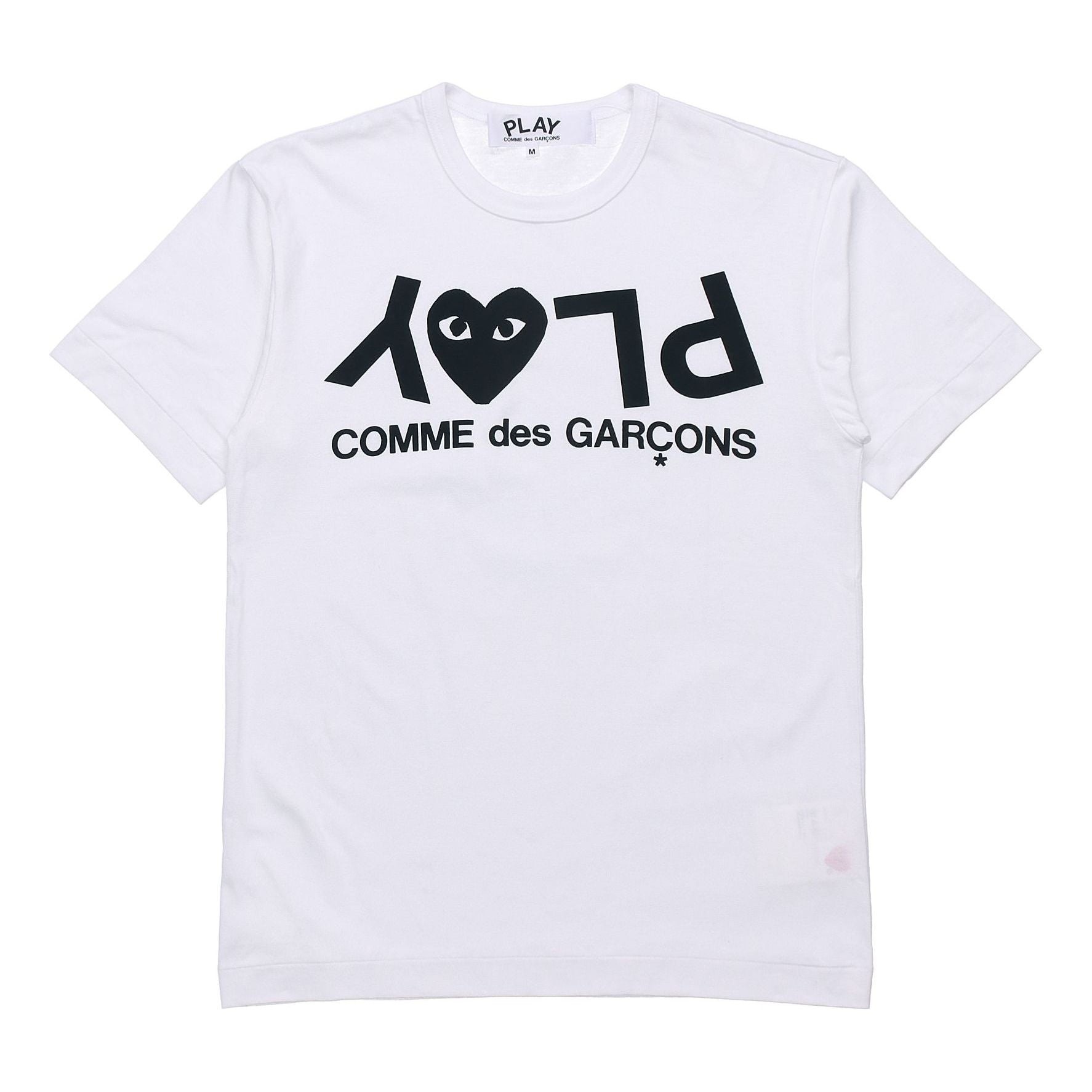 COMME des GARCONS PLAY Inverted Text T-Shirt 'White' AZ-T068-051-1 - 1