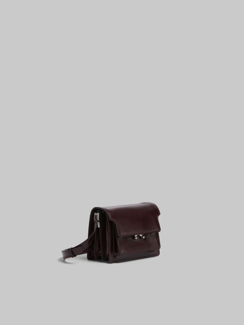 RED SHINY LEATHER TRUNK SOFT BAG - 5