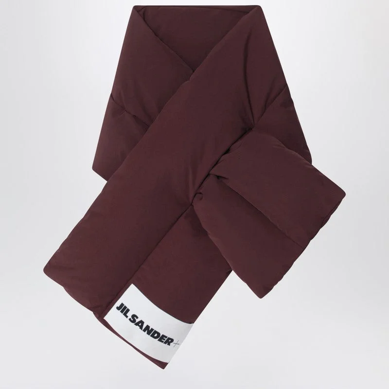 Jil Sander Plum Padded Scarf With Logo Men - 1