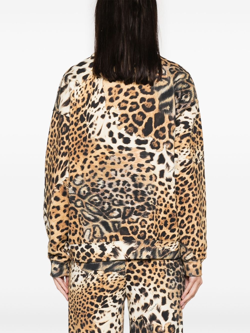 Jaguar Skin-print cotton sweatshirt - 4