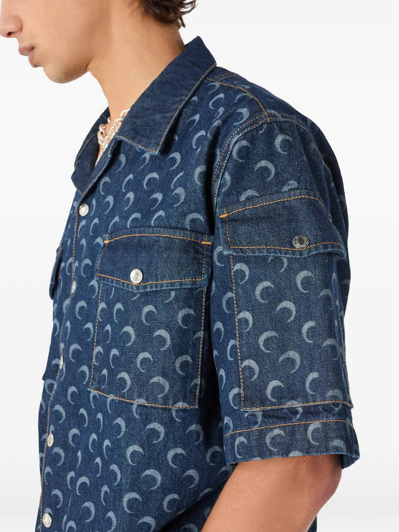 Marine Serre Marine Serre Moon-pattern Denim Shirt outlook
