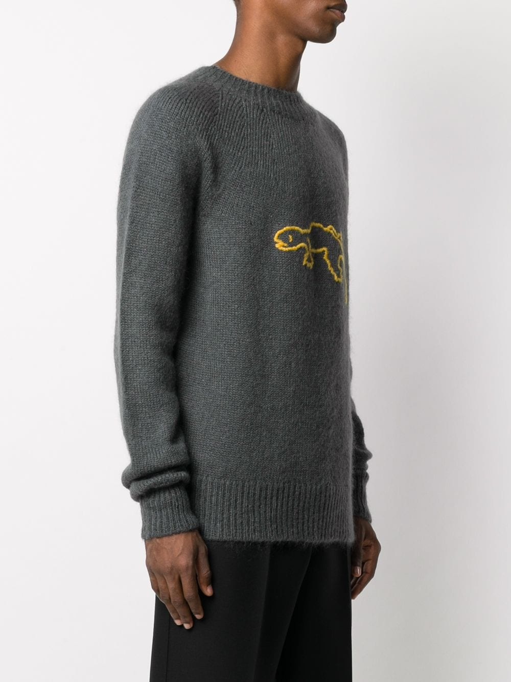 embroidered gecko jumper - 3