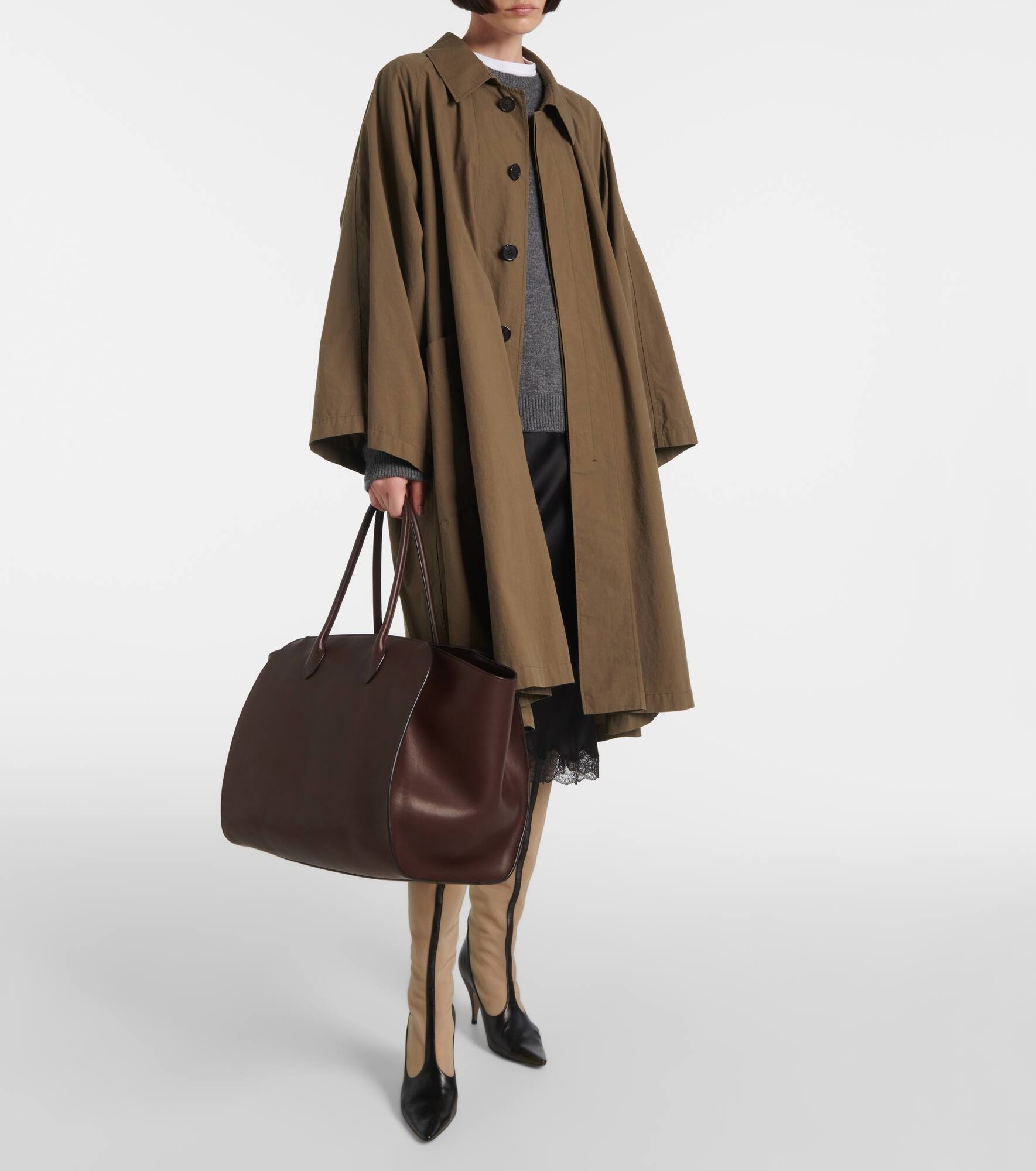 Marlo Large leather tote bag - 5