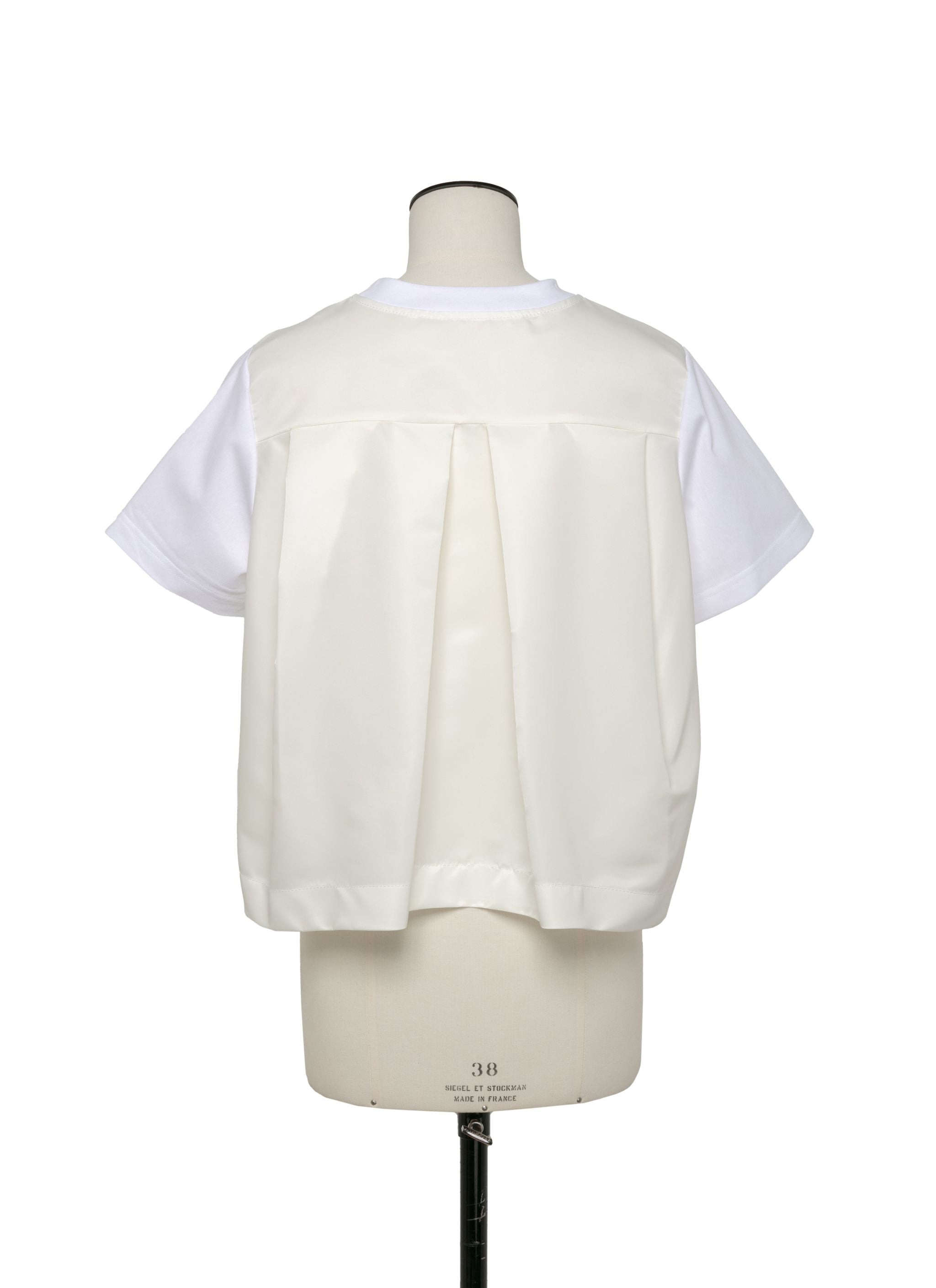 Nylon Twill Mix Cotton Jersey T-Shirt - 4