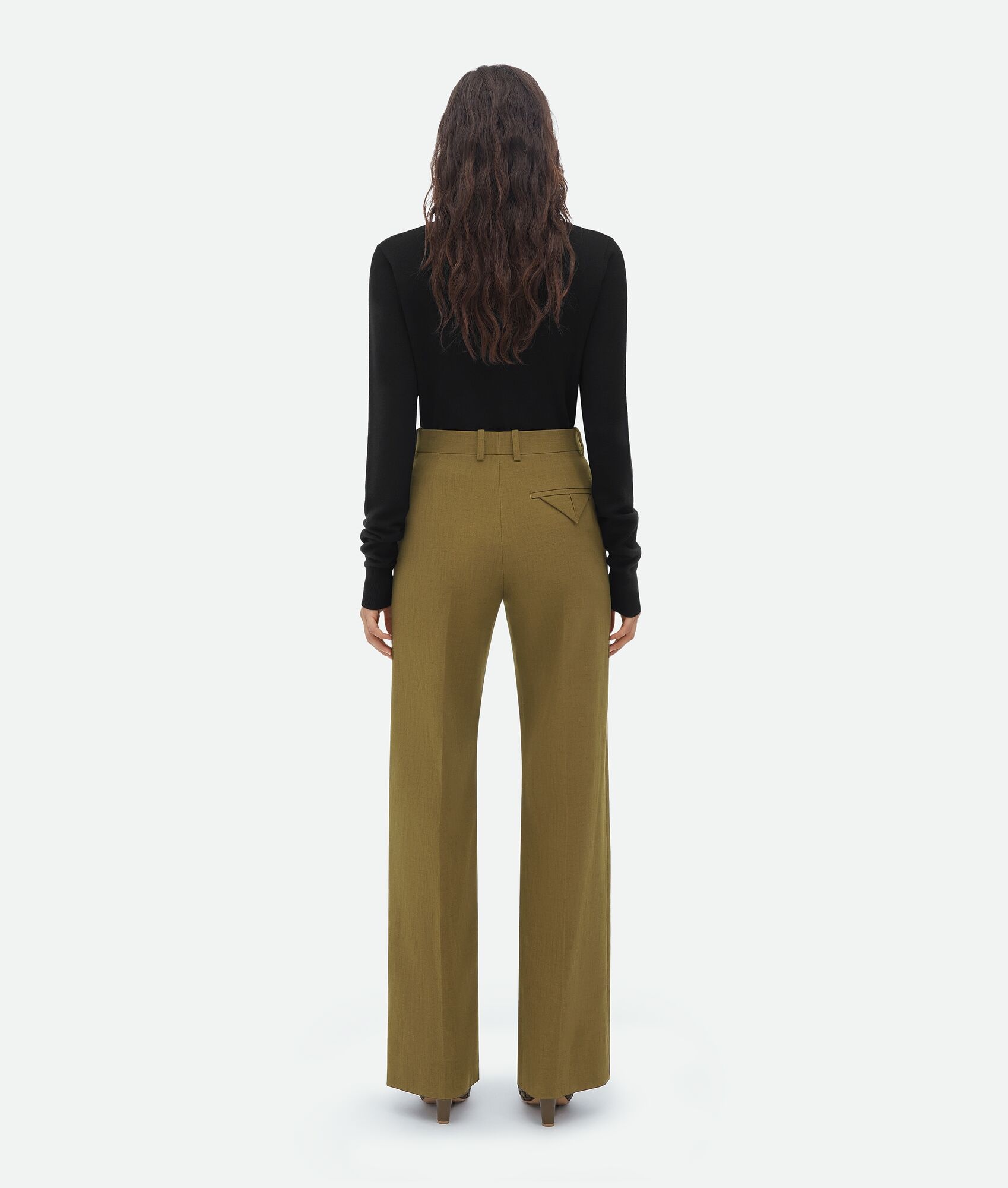 straight leg textured cotton pants - 3