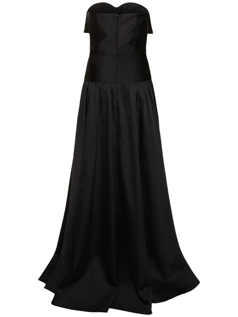 Strapless taffeta gown - 5