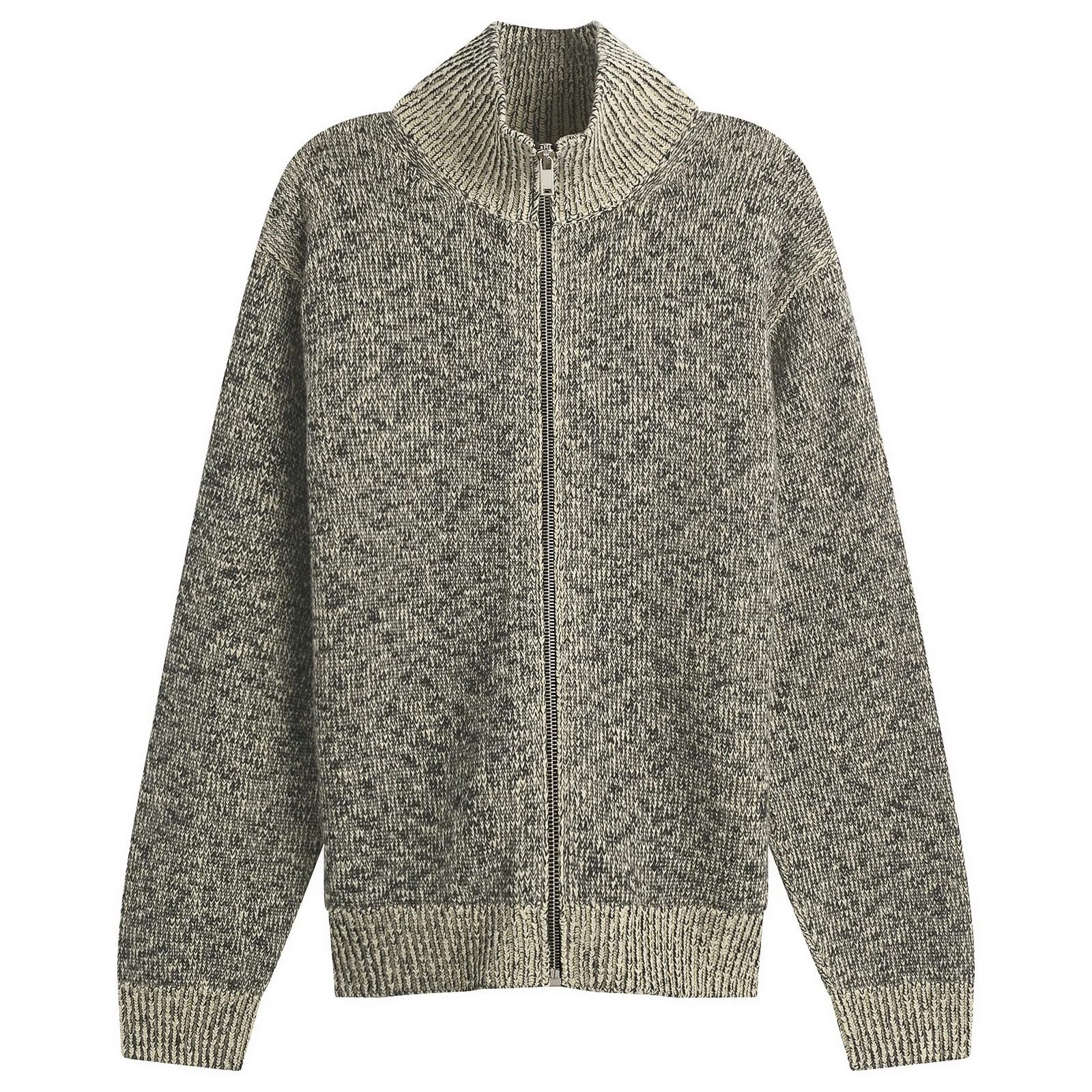 Jil Sander Speckled Mouline Zip Up Jumper - 1