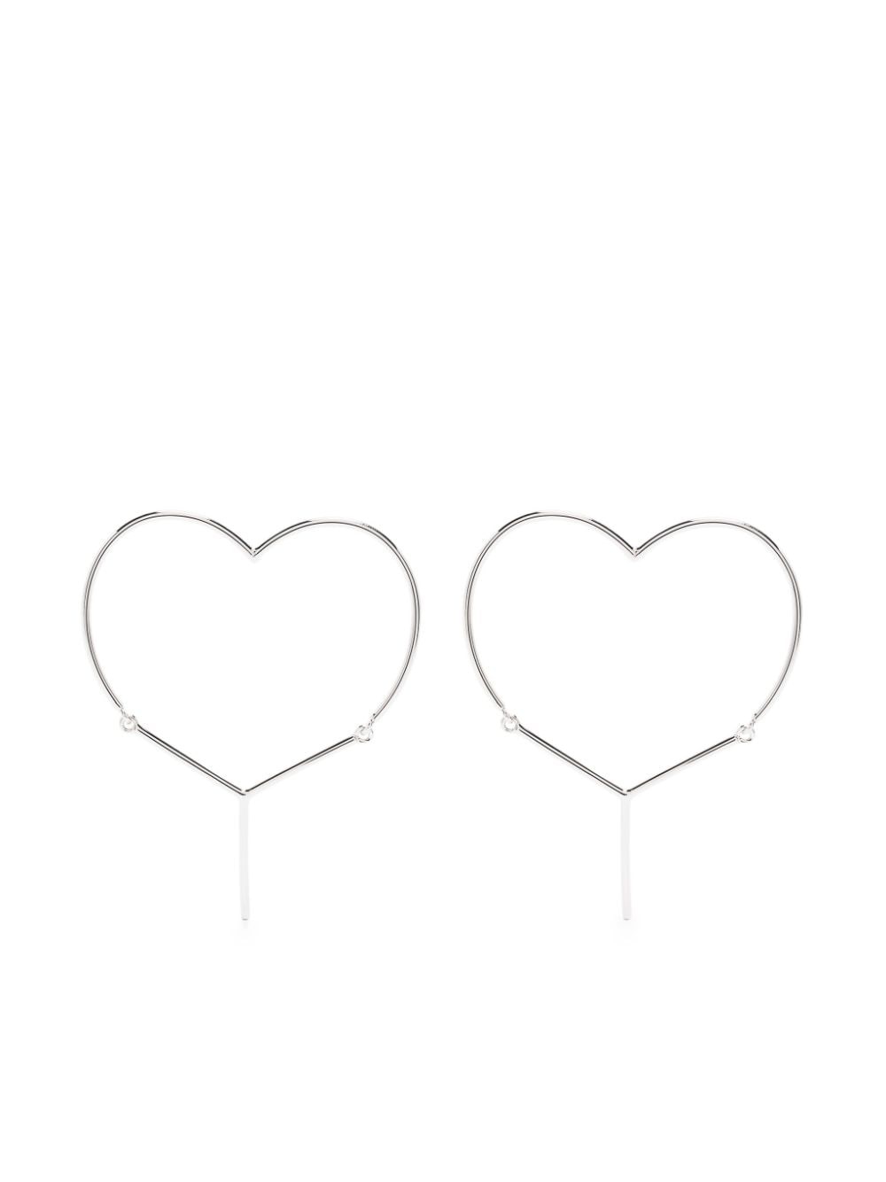 Y-shaped heart earrings - 1