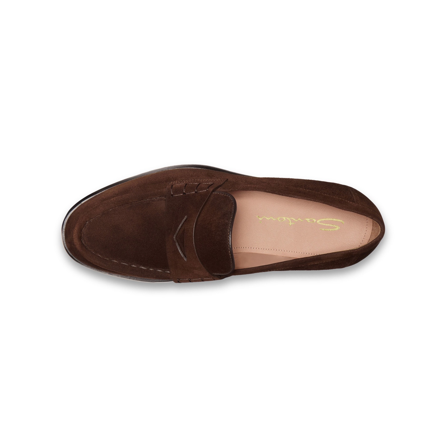 Women’s dark brown suede penny loafer - 5