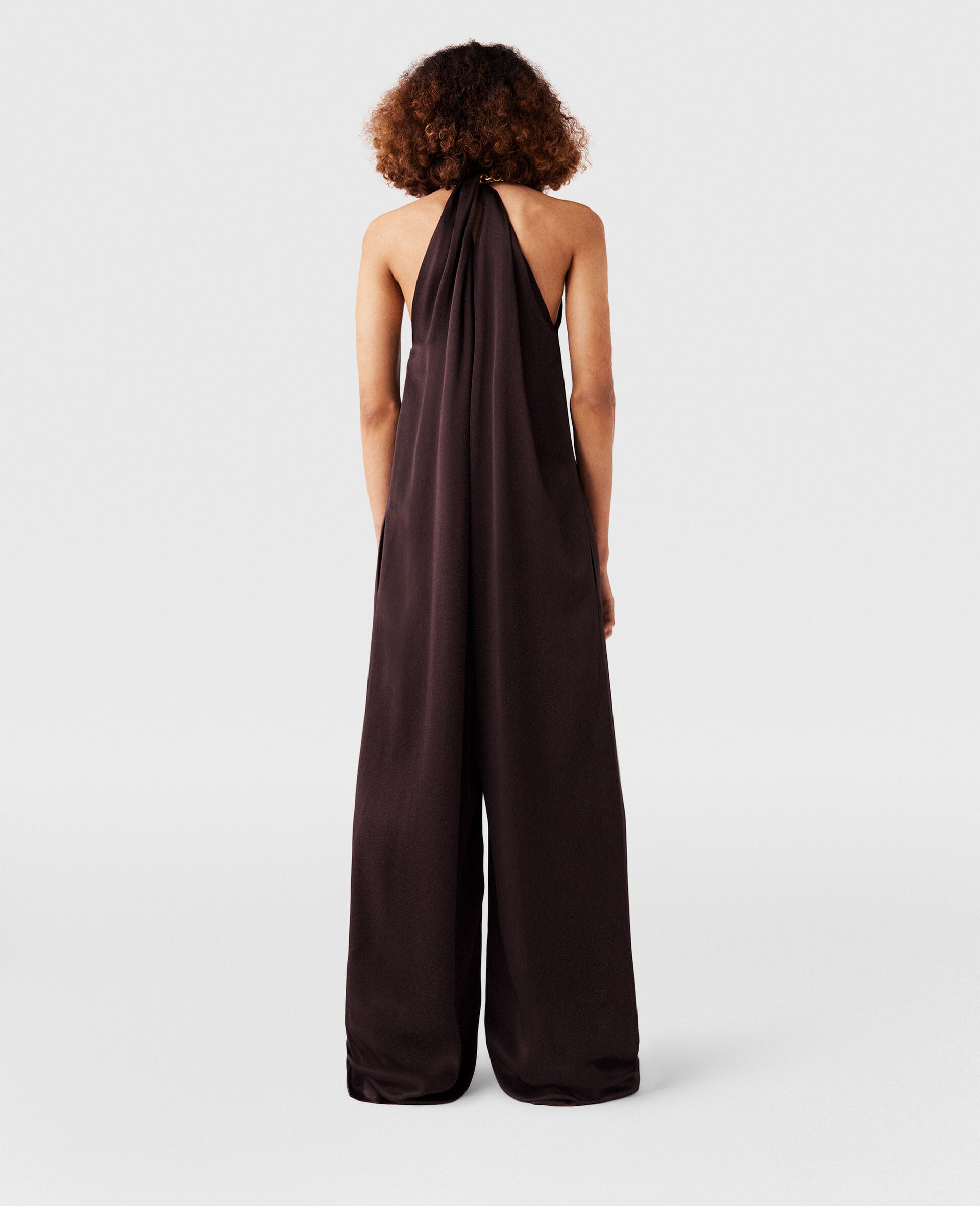 Chain Halterneck Satin Maxi Dress - 5