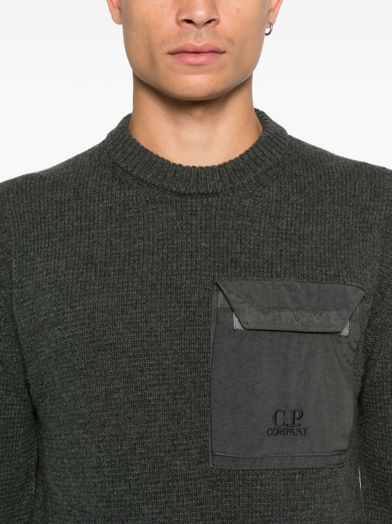 chest-pocket crew-neck sweater 5