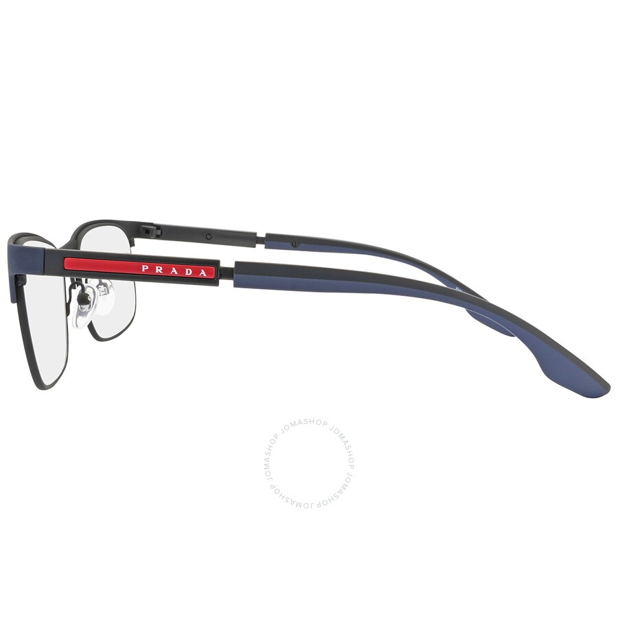 Prada Linea Rossa Demo Rectangular Men's Eyeglasses PS 52NV 07P1O1 55 - 4