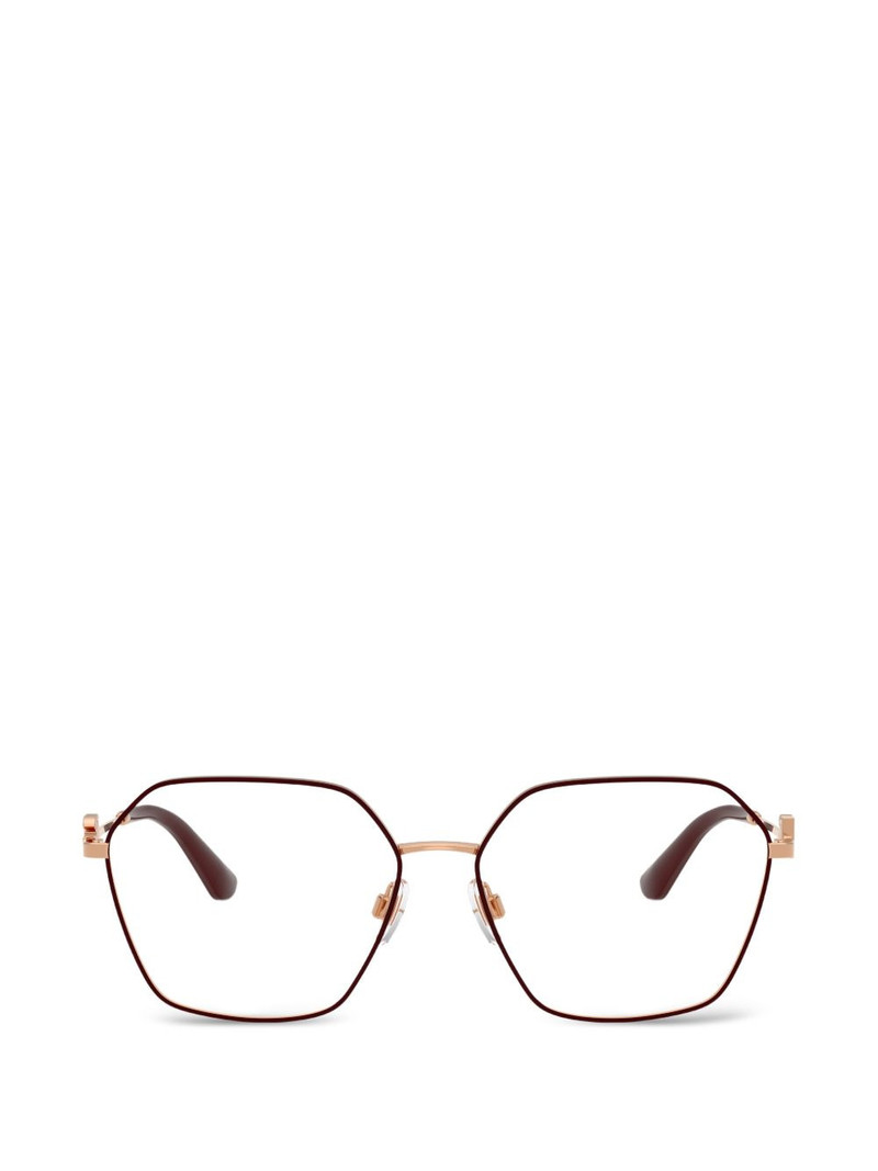 logo-detail geometric-frame glasses 1