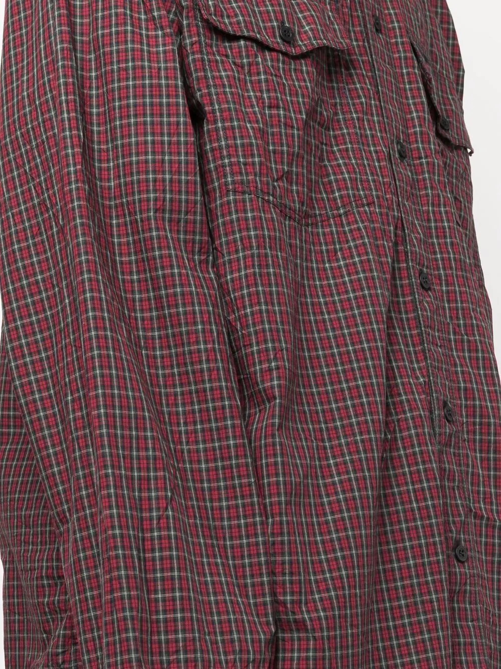 oversized tartan check shirt - 6