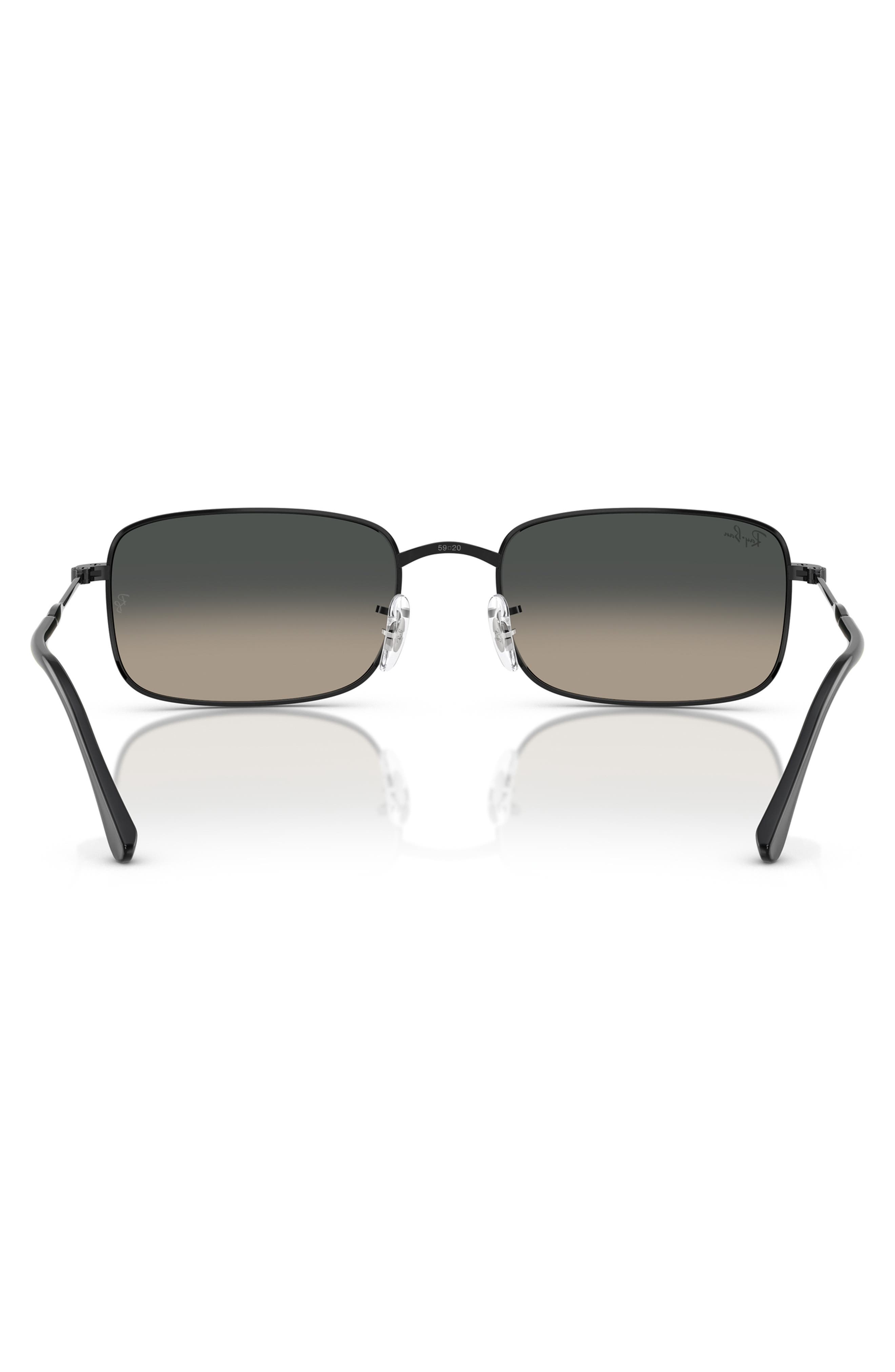 Ray-Ban 59mm Gradient Rectangle Sunglasses in Black at Nordstrom - 4